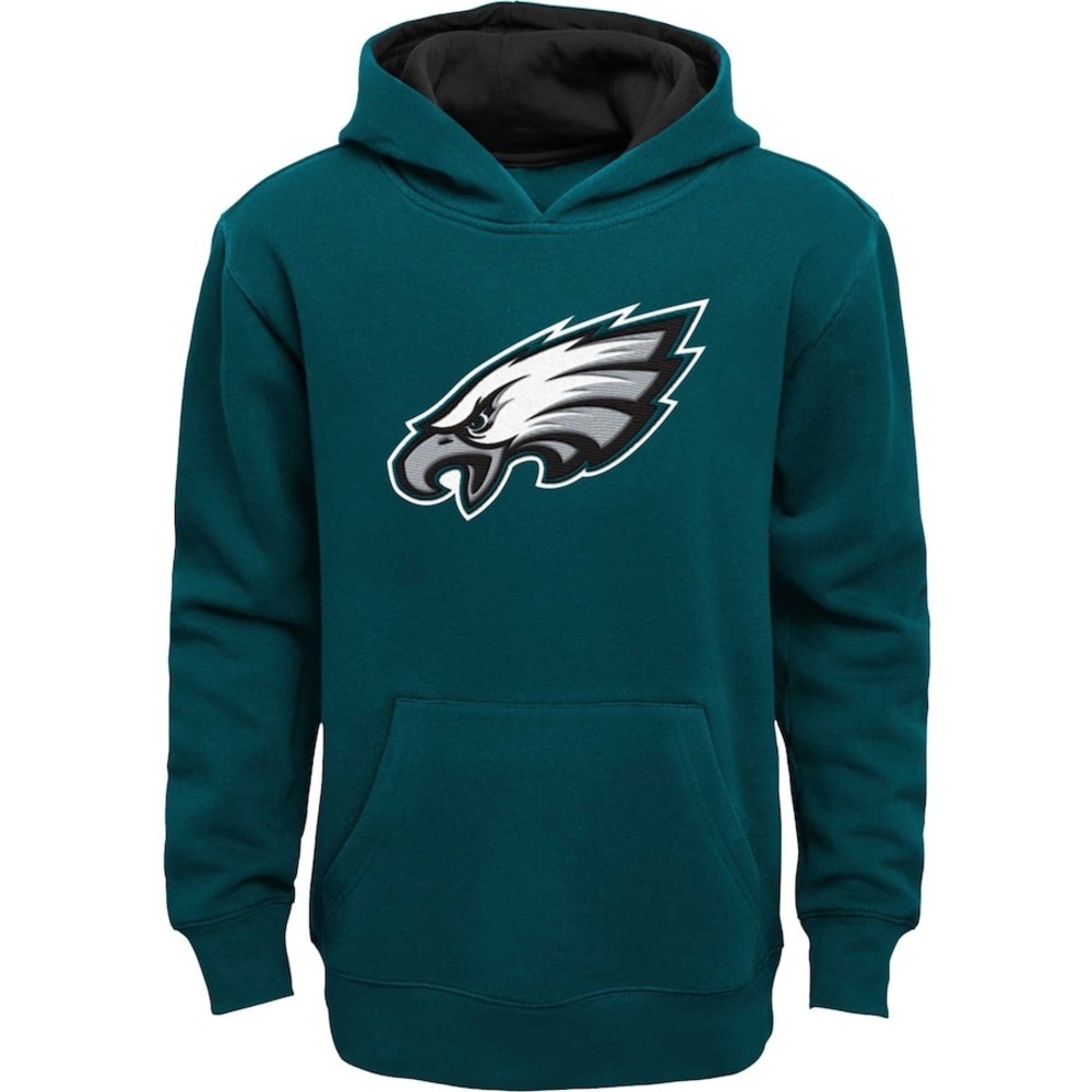 SUPERBOWL LIX CHAMP NFL OFFICIAL Youth Green Philadelphia Eagles Pullover Hoodie